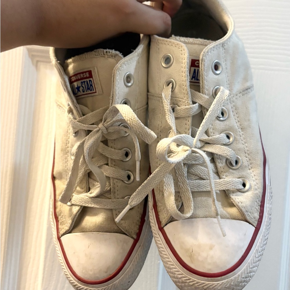 Converse Kids White and Red Sneakers